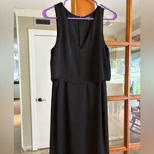 Madewell Black Sleeveless Silky Midi Dress